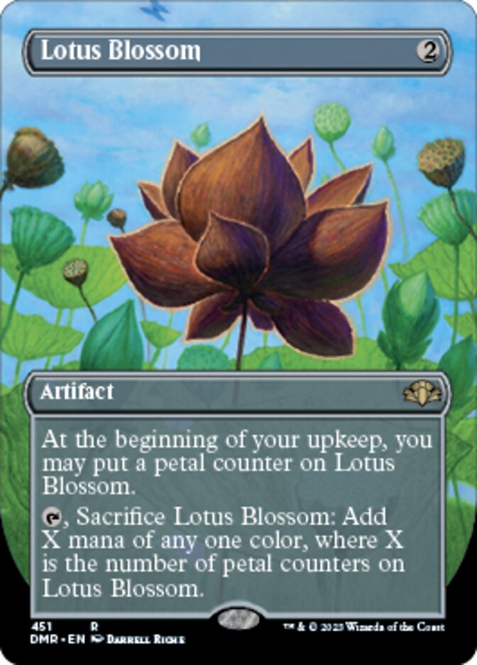 Lotus Blossom (Borderless Alternate Art) [Dominaria Remastered] | Shuffle n Cut Hobbies & Games