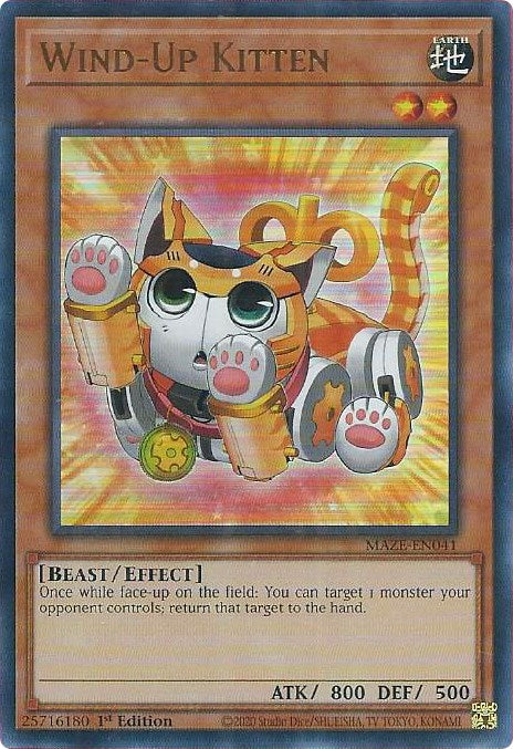 Wind-Up Kitten [MAZE-EN041] Ultra Rare | Shuffle n Cut Hobbies & Games