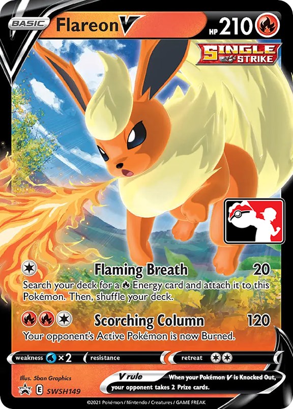 Flareon V (SWSH149) [Prize Pack Series One] | Shuffle n Cut Hobbies & Games