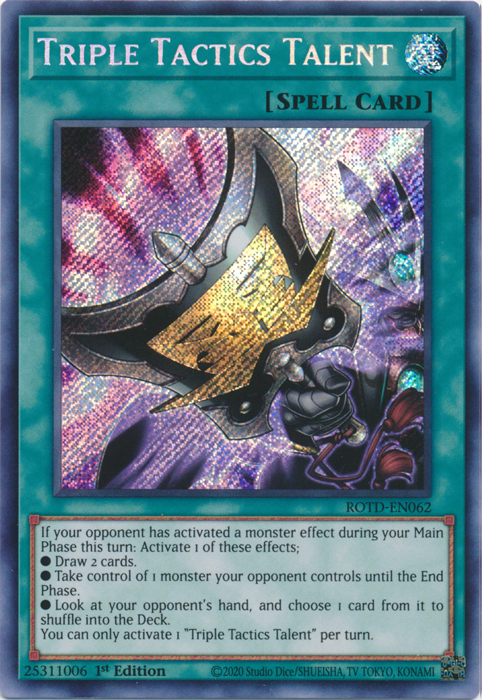 Triple Tactics Talent [ROTD-EN062] Secret Rare | Shuffle n Cut Hobbies & Games