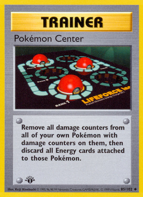 Pokemon Center (85/102) (Shadowless) [Base Set 1st Edition] | Shuffle n Cut Hobbies & Games