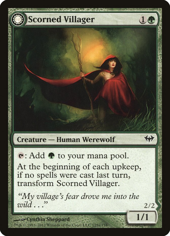 Scorned Villager // Moonscarred Werewolf [Dark Ascension] | Shuffle n Cut Hobbies & Games