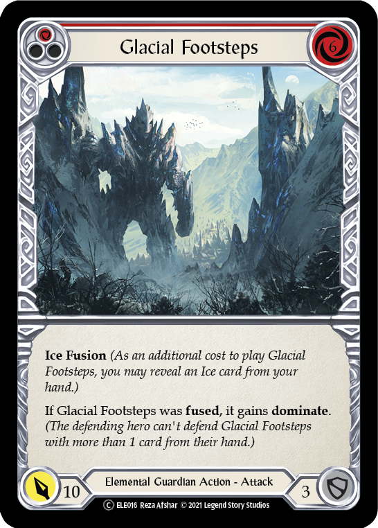 Glacial Footsteps (Red) [U-ELE016] Unlimited Rainbow Foil | Shuffle n Cut Hobbies & Games