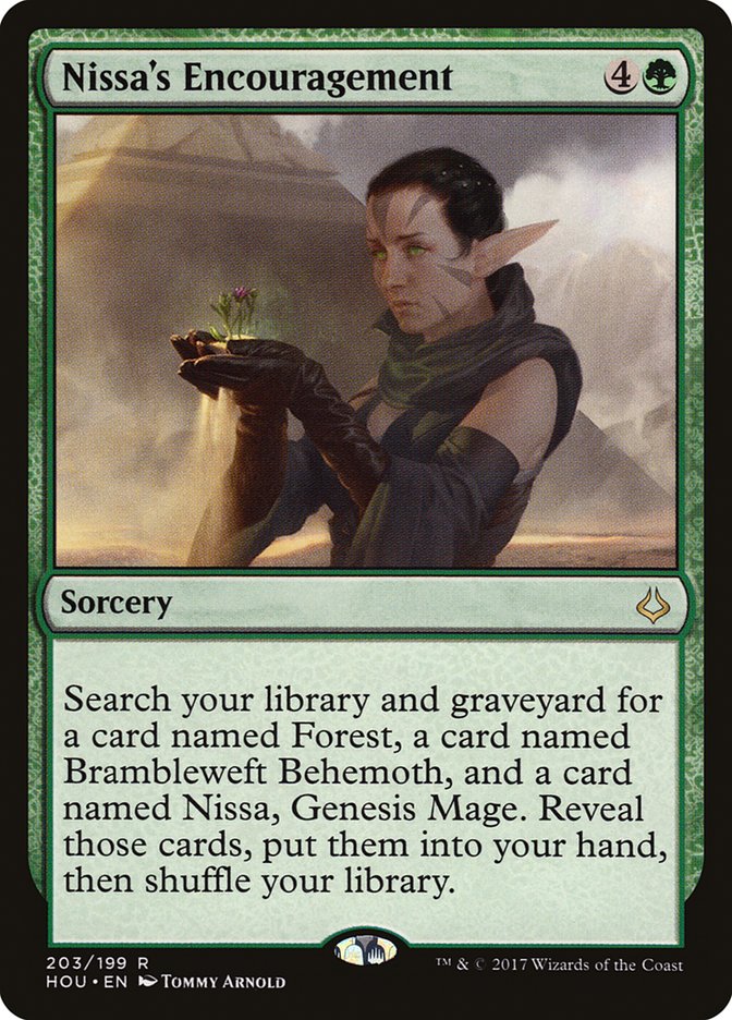 Nissa's Encouragement [Hour of Devastation] | Shuffle n Cut Hobbies & Games