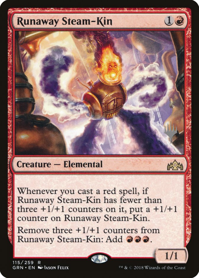 Runaway Steam-Kin (Promo Pack) [Guilds of Ravnica Promos] | Shuffle n Cut Hobbies & Games