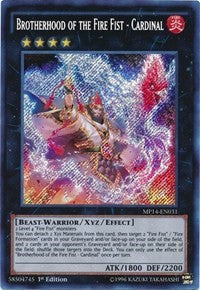 Brotherhood of the Fire Fist - Cardinal [MP14-EN031] Secret Rare | Shuffle n Cut Hobbies & Games