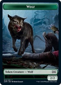 Wolf // Wurm (030) Double-Sided Token [Double Masters Tokens] | Shuffle n Cut Hobbies & Games