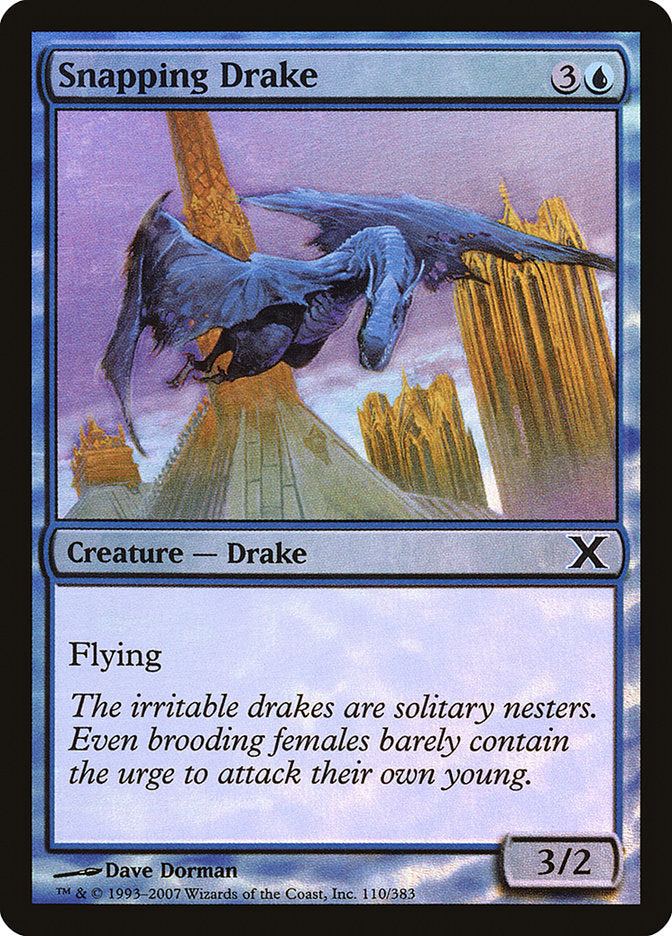 Snapping Drake (Premium Foil) [Tenth Edition] | Shuffle n Cut Hobbies & Games