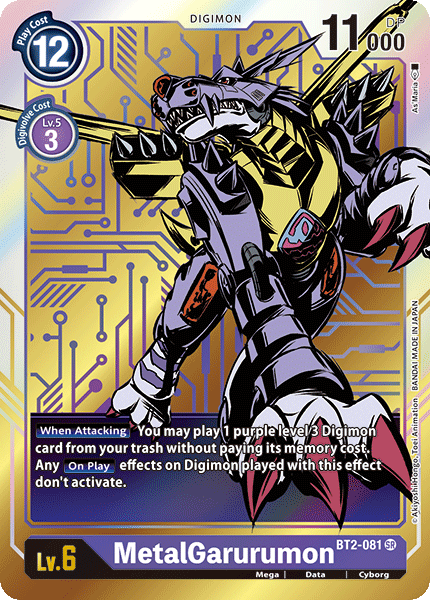 MetalGarurumon [BT2-081] (Alternate Art) [Release Special Booster Ver.1.0] | Shuffle n Cut Hobbies & Games