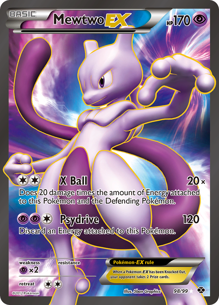 Mewtwo EX (98/99) [Black & White: Next Destinies] | Shuffle n Cut Hobbies & Games