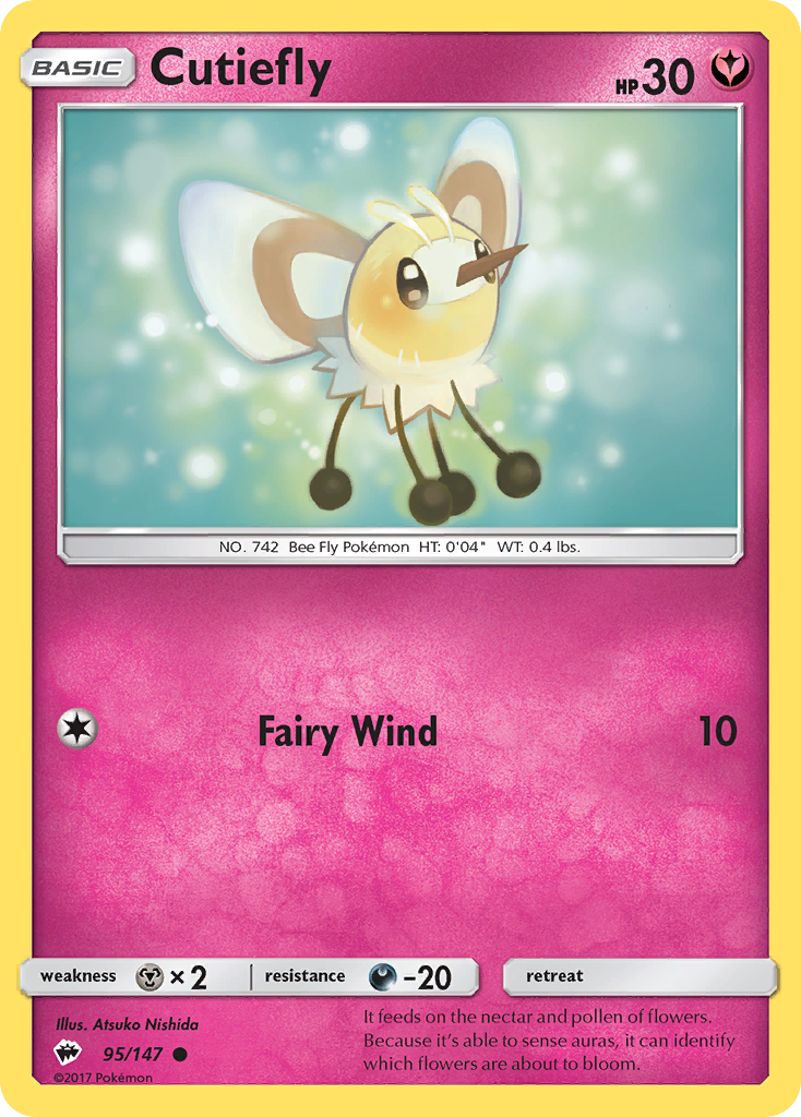 Cutiefly (95/147) [Sun & Moon: Burning Shadows] | Shuffle n Cut Hobbies & Games