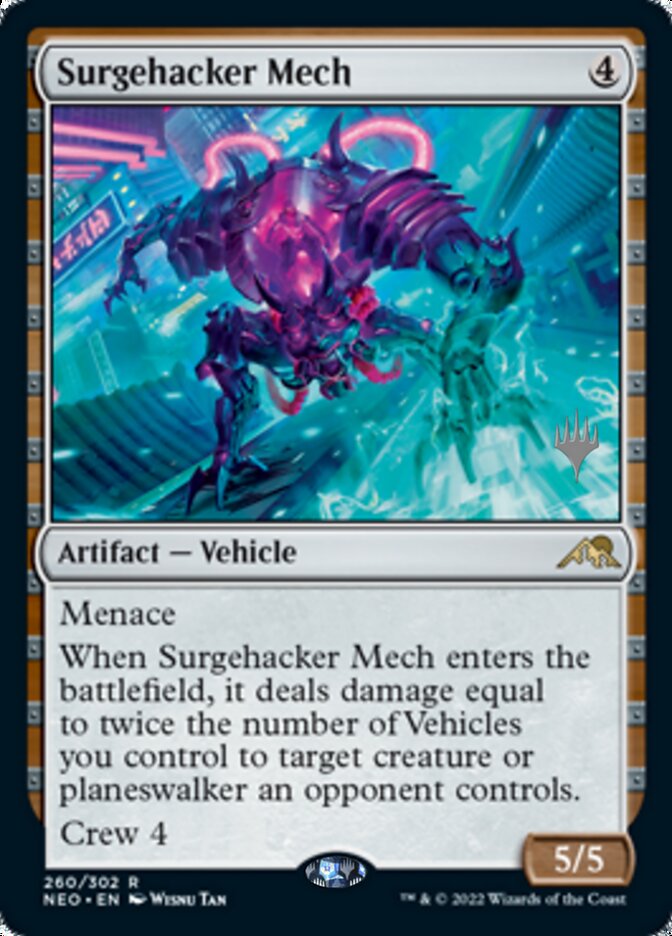 Surgehacker Mech (Promo Pack) [Kamigawa: Neon Dynasty Promos] | Shuffle n Cut Hobbies & Games