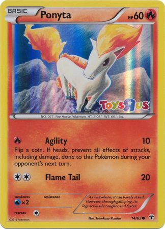 Ponyta (14/83) (Toys R Us Promo) [XY: Generations] | Shuffle n Cut Hobbies & Games