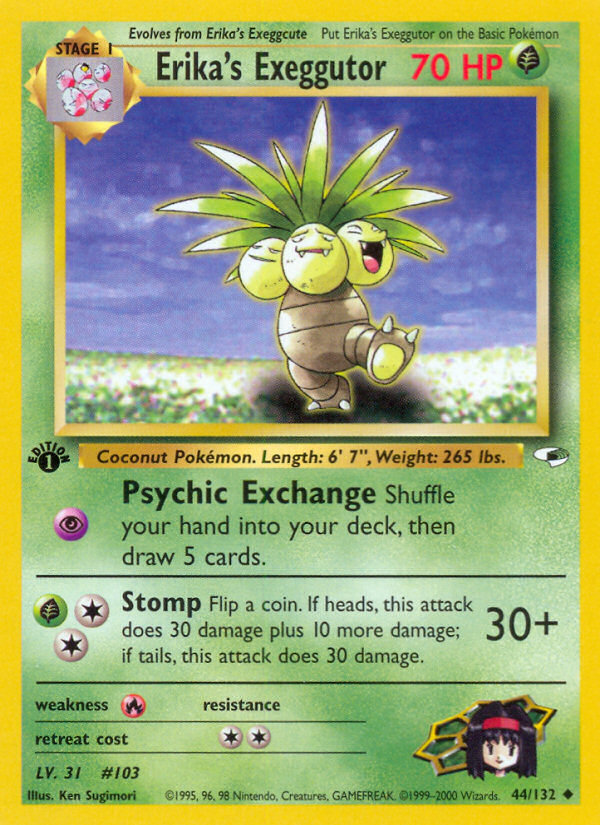 Erika's Exeggutor (44/132) [Gym Heroes 1st Edition] | Shuffle n Cut Hobbies & Games