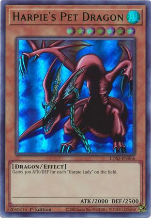 Harpie's Pet Dragon (Green) [LDS2-EN066] Ultra Rare | Shuffle n Cut Hobbies & Games