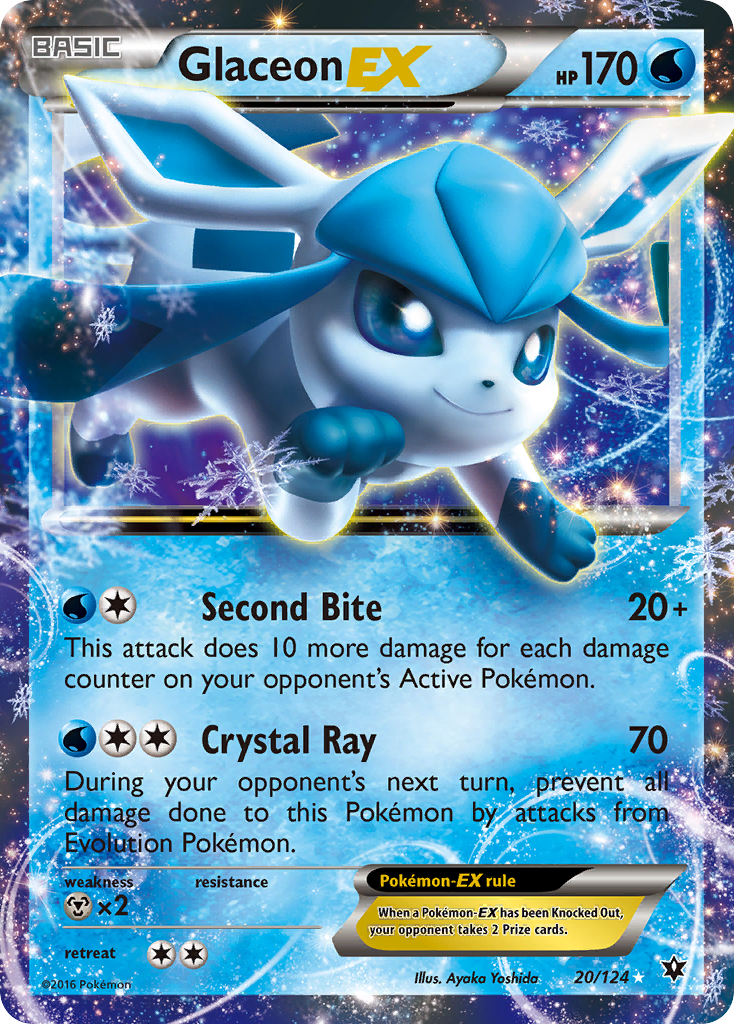 Glaceon EX (20/124) [XY: Fates Collide] | Shuffle n Cut Hobbies & Games