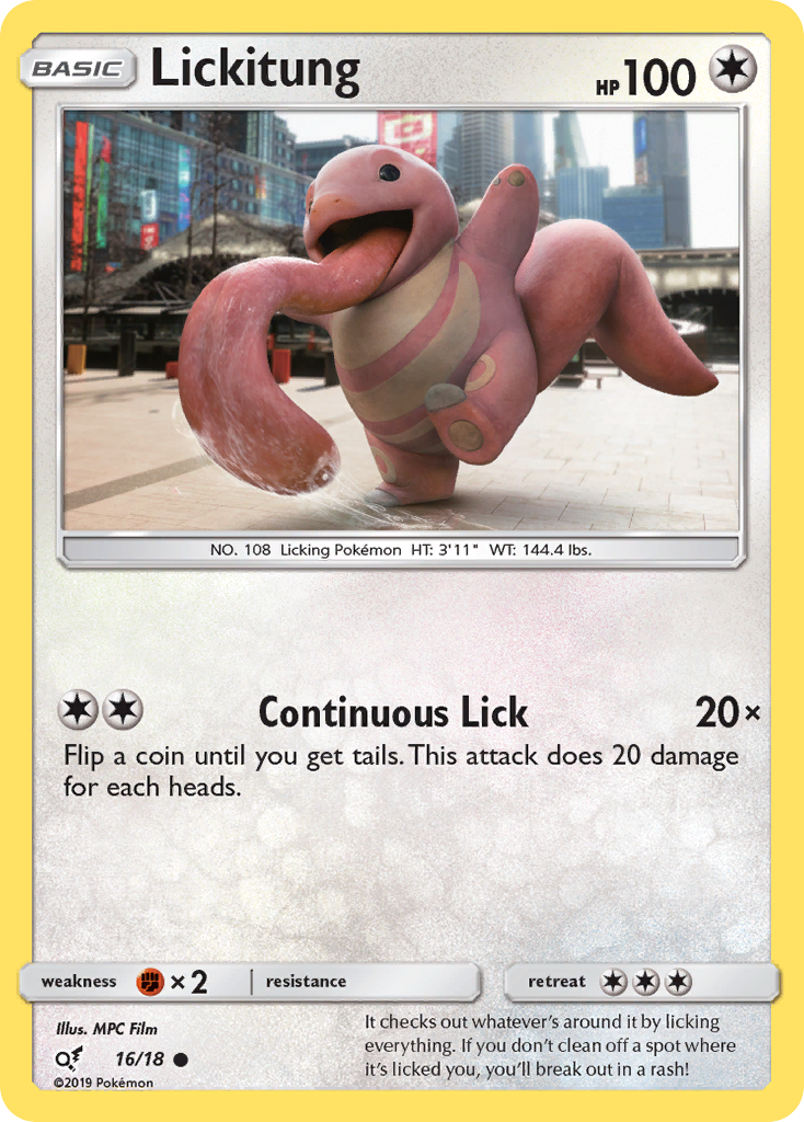 Lickitung (16/18) [Sun & Moon: Detective Pikachu] | Shuffle n Cut Hobbies & Games