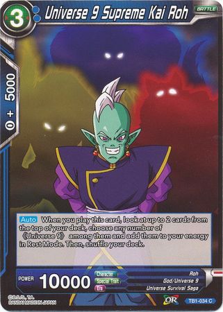 Universe 9 Supreme Kai Roh [TB1-034] | Shuffle n Cut Hobbies & Games