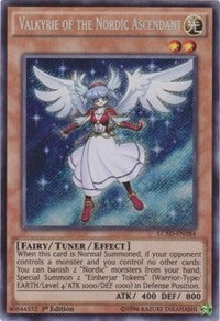 Valkyrie of the Nordic Ascendant [LC5D-EN184] Secret Rare | Shuffle n Cut Hobbies & Games