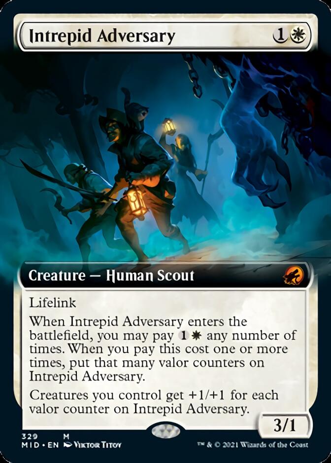 Intrepid Adversary (Extended Art) [Innistrad: Midnight Hunt] | Shuffle n Cut Hobbies & Games