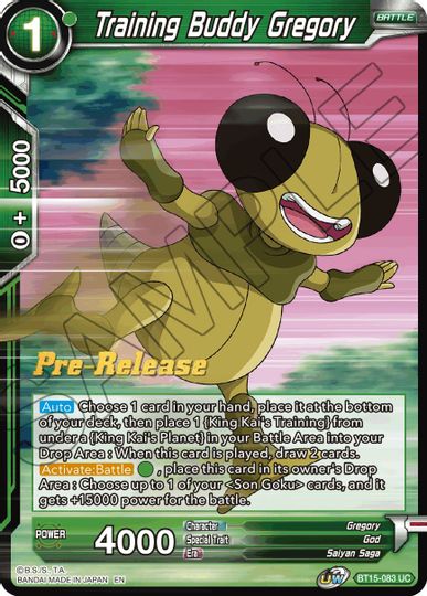 Training Buddy Gregory (BT15-083) [Saiyan Showdown Prerelease Promos] | Shuffle n Cut Hobbies & Games