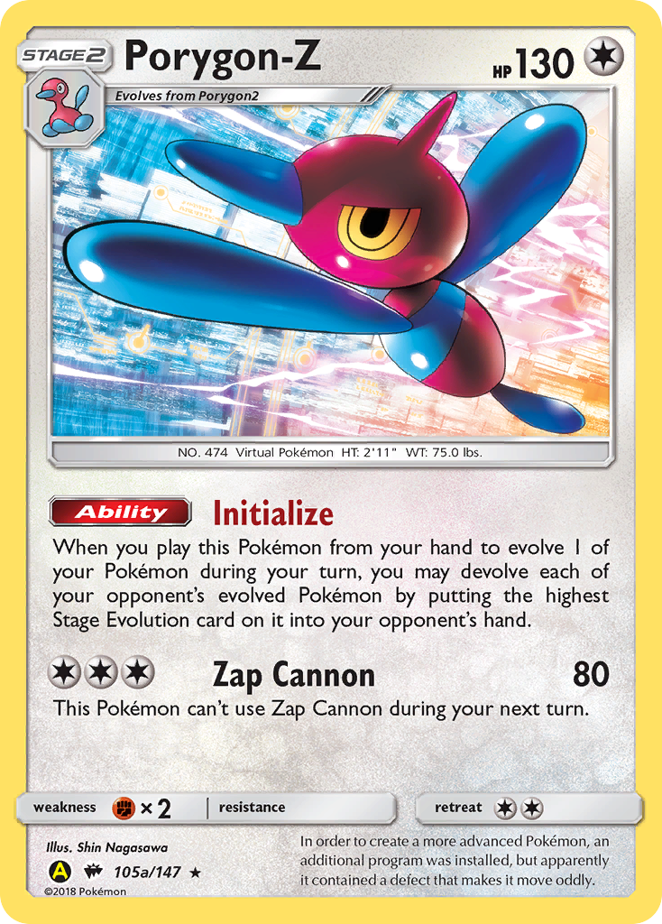 Porygon-Z (105a/147) (Alternate Art Promo) [Sun & Moon: Burning Shadows] | Shuffle n Cut Hobbies & Games