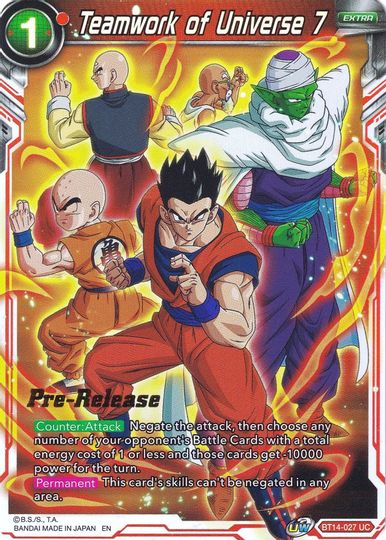 Teamwork of Universe 7 (BT14-027) [Cross Spirits Prerelease Promos] | Shuffle n Cut Hobbies & Games