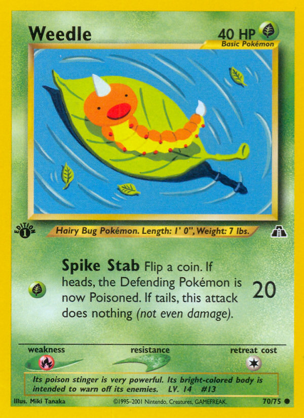 Weedle (70/75) [Neo Discovery 1st Edition] | Shuffle n Cut Hobbies & Games