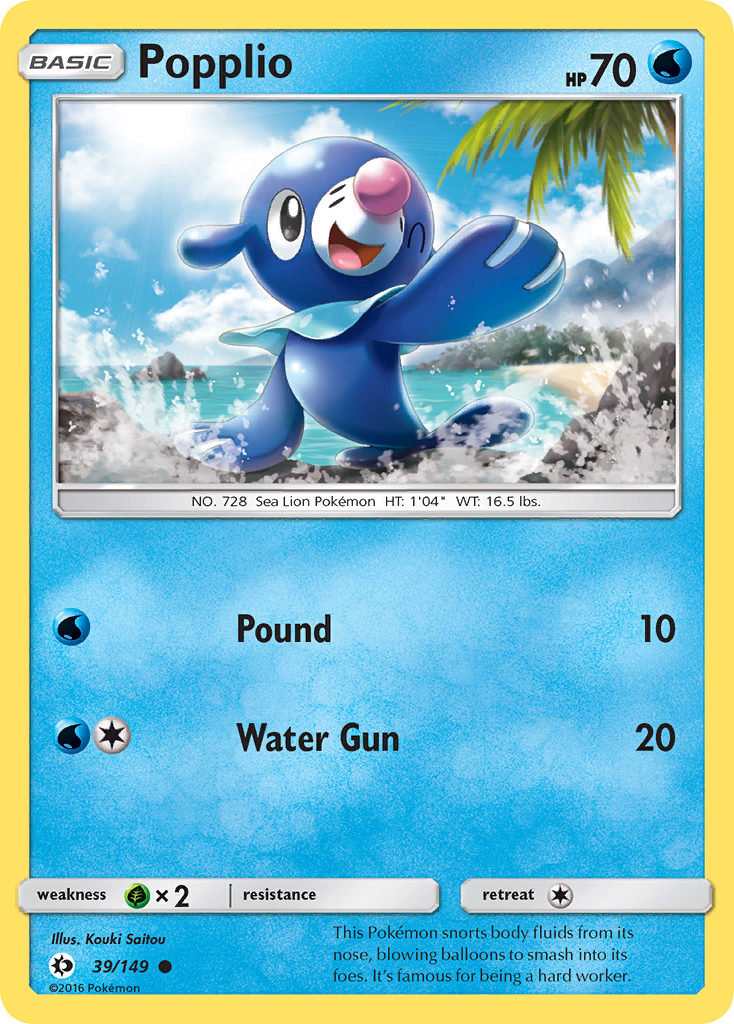 Popplio (39/149) [Sun & Moon: Base Set] | Shuffle n Cut Hobbies & Games