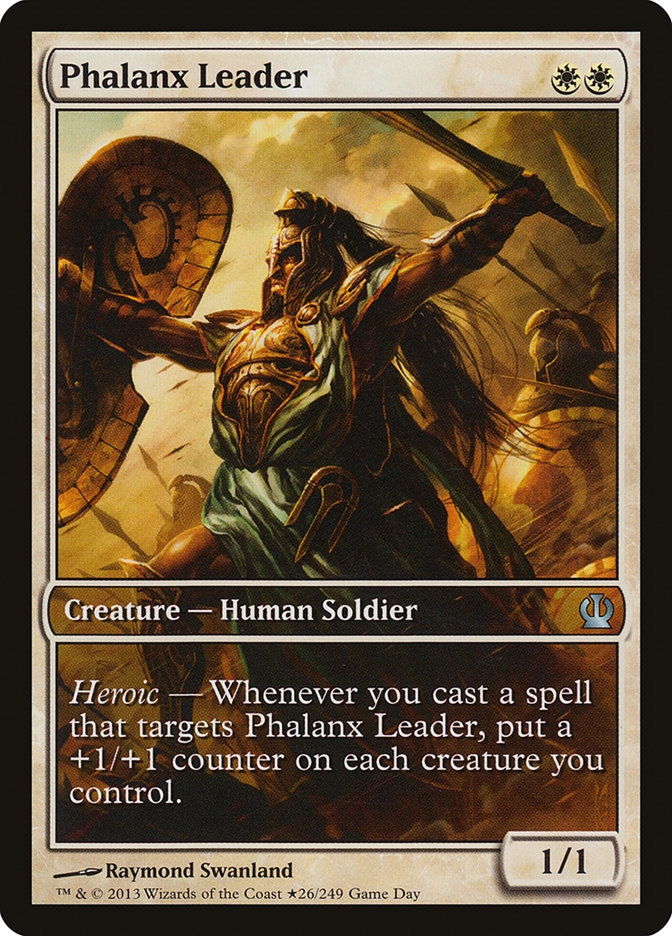 Phalanx Leader (Game Day) (Extended Art) [Theros Promos] | Shuffle n Cut Hobbies & Games