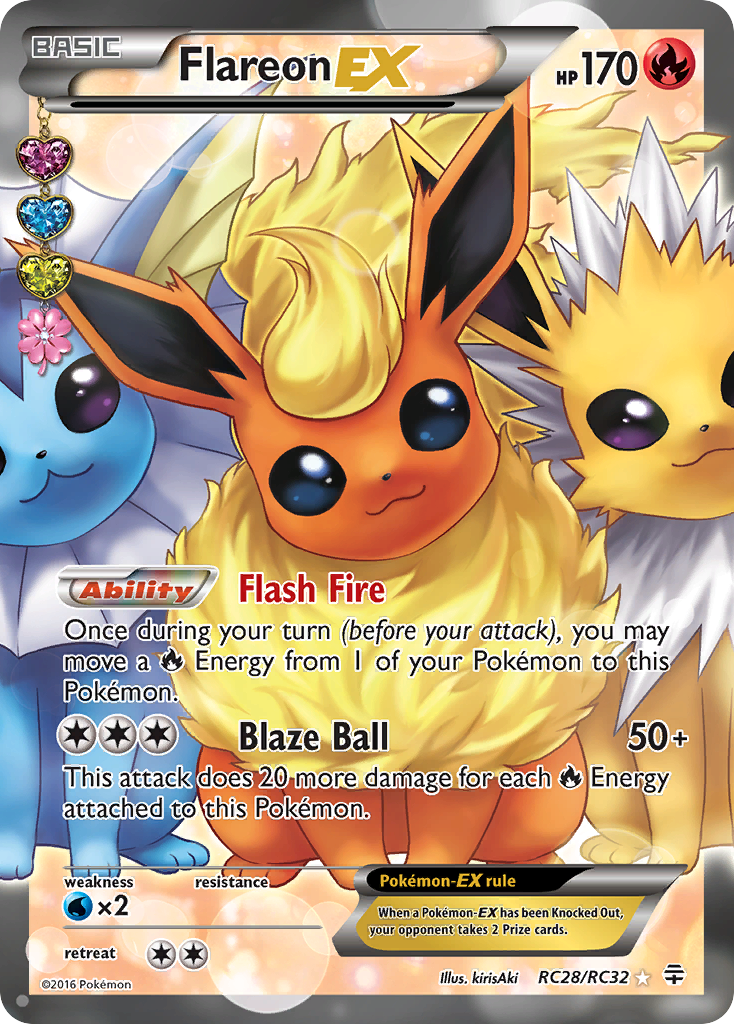 Flareon EX (RC28/RC32) [XY: Generations] | Shuffle n Cut Hobbies & Games