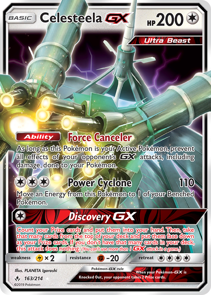 Celesteela GX (163/214) [Sun & Moon: Unbroken Bonds] | Shuffle n Cut Hobbies & Games