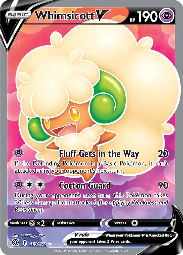 Whimsicott V (160/172) [Sword & Shield: Brilliant Stars] | Shuffle n Cut Hobbies & Games