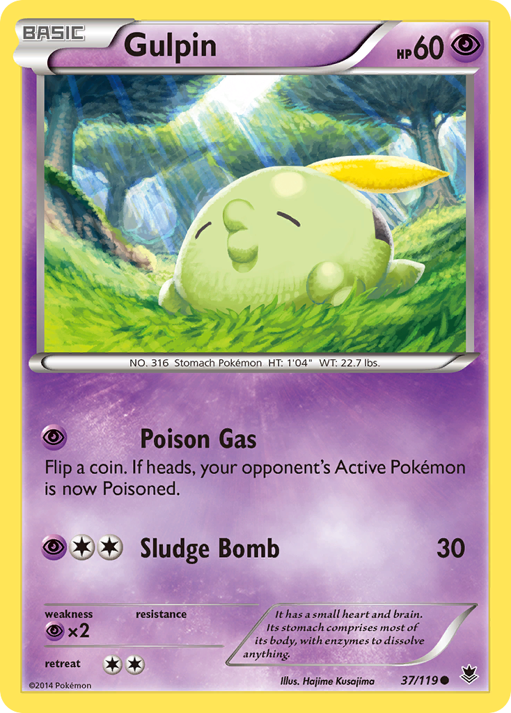 Gulpin (37/119) [XY: Phantom Forces] | Shuffle n Cut Hobbies & Games