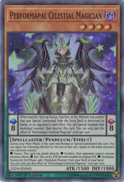 Performapal Celestial Magician [LED6-EN045] Super Rare | Shuffle n Cut Hobbies & Games