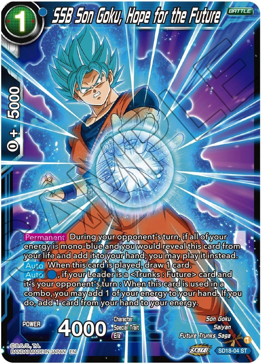 SSB Son Goku, Hope for the Future (SD18-04) [Dawn of the Z-Legends] | Shuffle n Cut Hobbies & Games