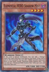 Elemental HERO Shadow Mist [SDHS-EN001] Super Rare | Shuffle n Cut Hobbies & Games