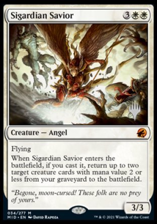 Sigardian Savior (Promo Pack) [Innistrad: Midnight Hunt Promos] | Shuffle n Cut Hobbies & Games