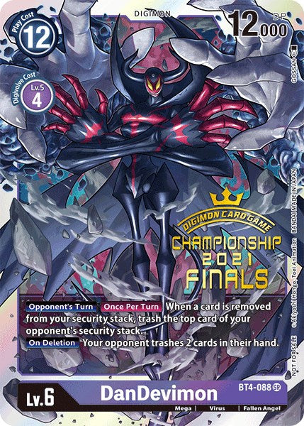 DanDevimon [BT4-088] (2021 Championship Finals Event Pack Alt-Art Gold Stamp Set) [Great Legend Promos] | Shuffle n Cut Hobbies & Games