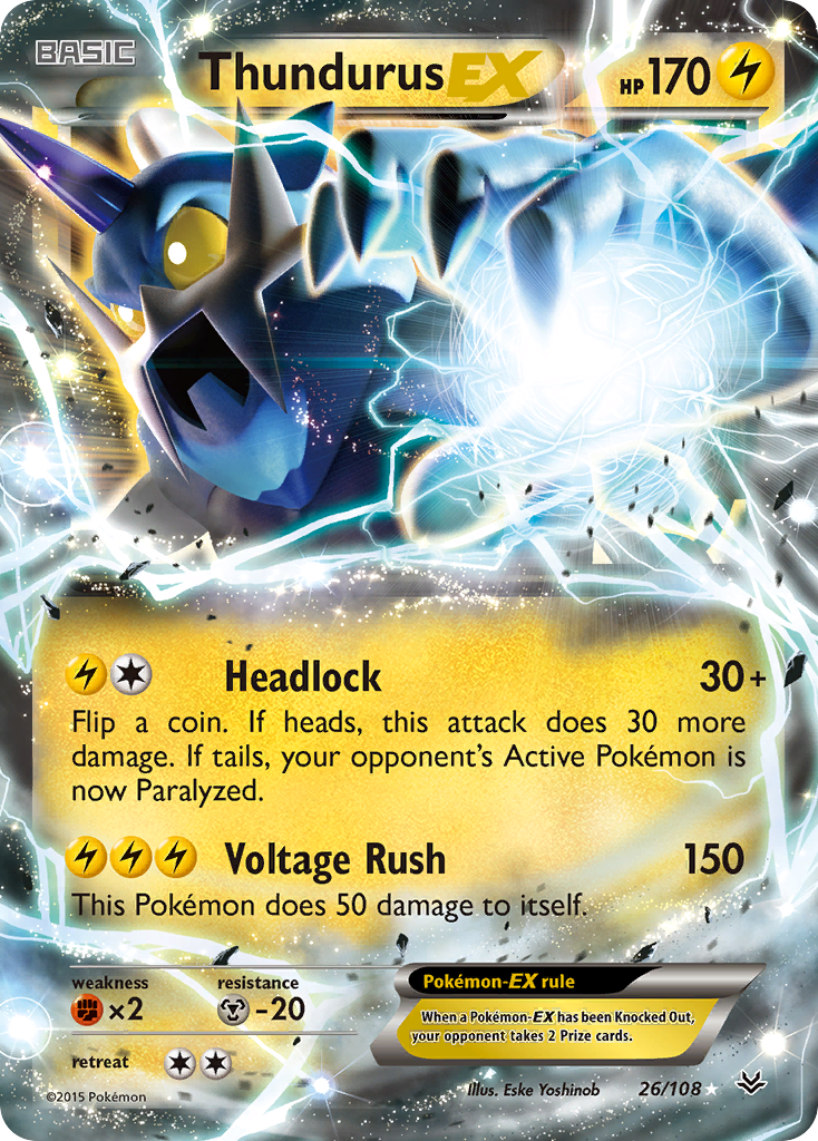 Thundurus EX (26/108) [XY: Roaring Skies] | Shuffle n Cut Hobbies & Games