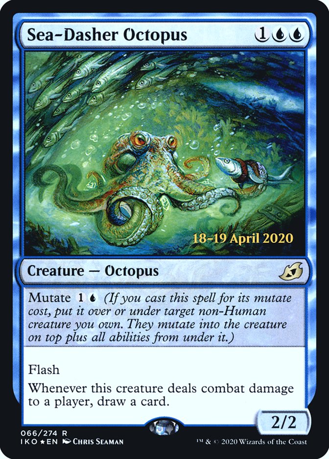 Sea-Dasher Octopus [Ikoria: Lair of Behemoths Prerelease Promos] | Shuffle n Cut Hobbies & Games