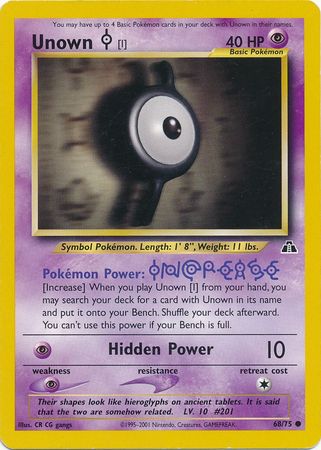 Unown [I] (68/75) [Neo Discovery Unlimited] | Shuffle n Cut Hobbies & Games