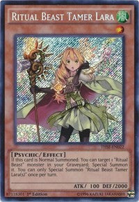 Ritual Beast Tamer Lara [THSF-EN022] Secret Rare | Shuffle n Cut Hobbies & Games