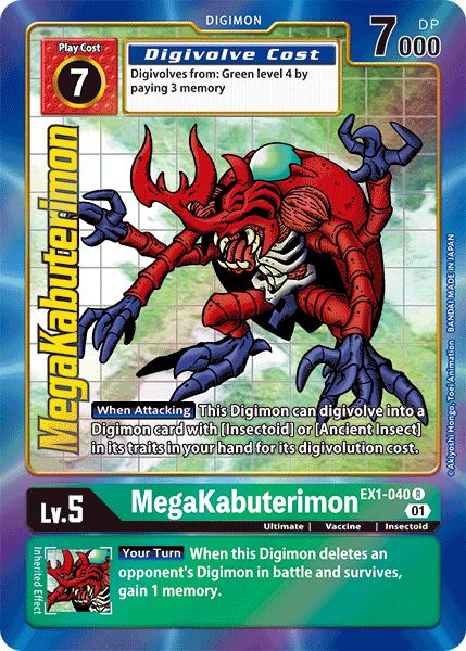 MegaKabuterimon [EX1-040] (Alternate Art) [Classic Collection] | Shuffle n Cut Hobbies & Games