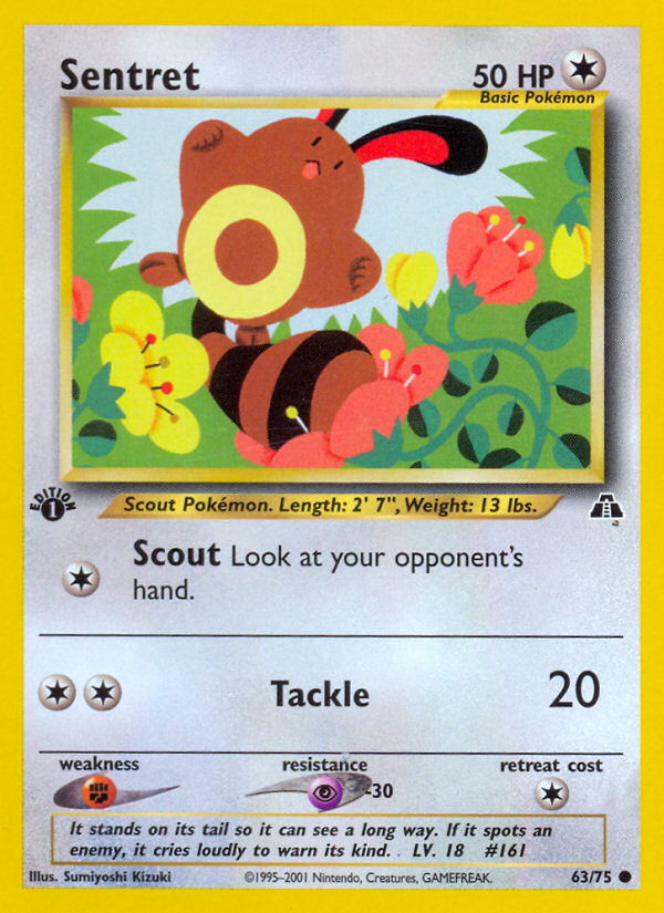 Sentret (63/75) [Neo Discovery 1st Edition] | Shuffle n Cut Hobbies & Games