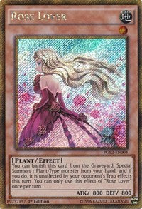 Rose Lover [PGL2-EN003] Gold Secret Rare | Shuffle n Cut Hobbies & Games