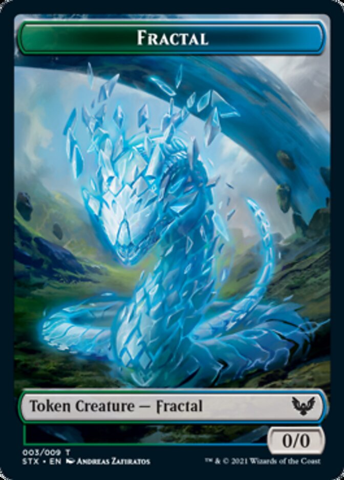 Elemental // Fractal Double-Sided Token [Strixhaven: School of Mages Tokens] | Shuffle n Cut Hobbies & Games