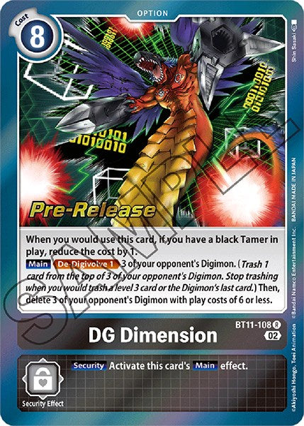 DG Dimension [BT11-108] [Dimensional Phase Pre-Release Promos] | Shuffle n Cut Hobbies & Games