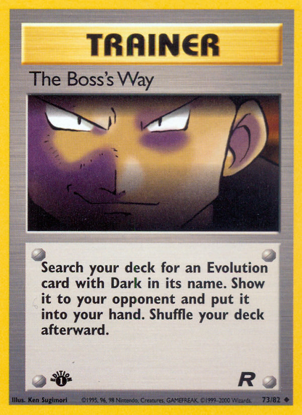 The Boss's Way (73/82) [Team Rocket 1st Edition] | Shuffle n Cut Hobbies & Games