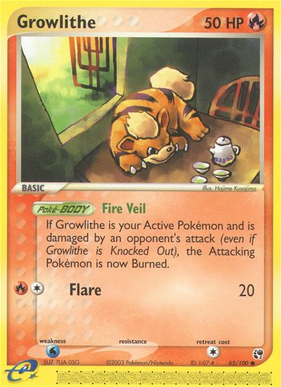 Growlithe (65/100) [EX: Sandstorm] | Shuffle n Cut Hobbies & Games